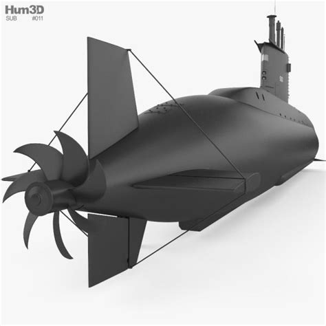 3D model of Type 209 submarine | Submarine, Model ships, 3d model