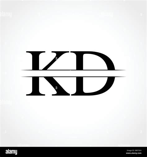 Initial KD letter Logo Design vector Illustration. Abstract Letter KD ...