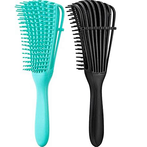 2X(2 Pcs Detangling Brush for Afro African Hair Textured 3A to 4C Kinky ...