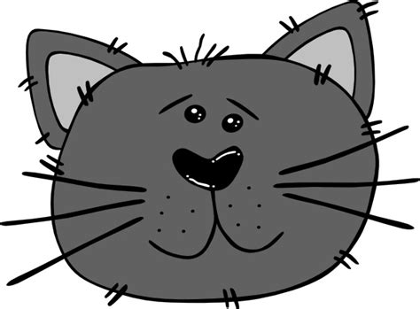 Cartoon Cat Face clip art Free vector in Open office drawing svg ( .svg ) vector illustration ...