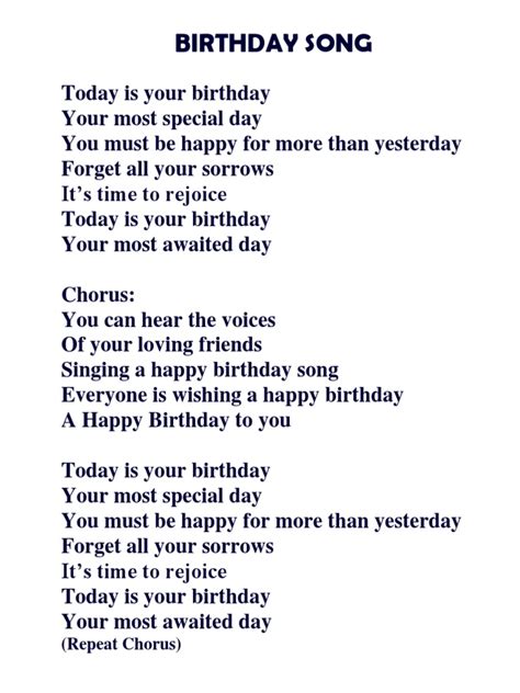 Birthday Song