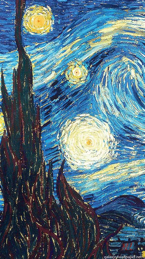 ↑↑TAP AND GET THE FREE APP! Art The Starry Night Vincent Van Gogh Blue Sky Stars Modern HD ...