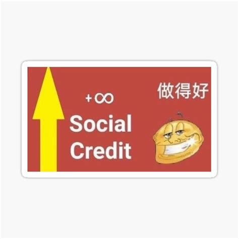 "Infinite Social Credit" Sticker for Sale by makothewizard | Redbubble