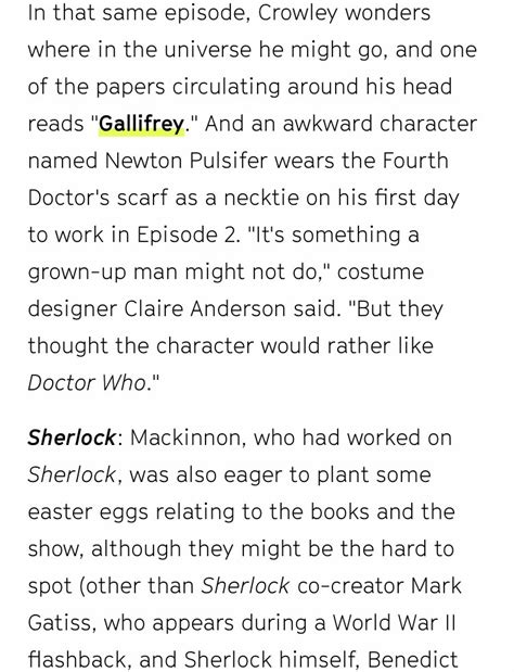 The Final Problem — Doctor Who and Sherlock Easter Eggs In Good Omens...