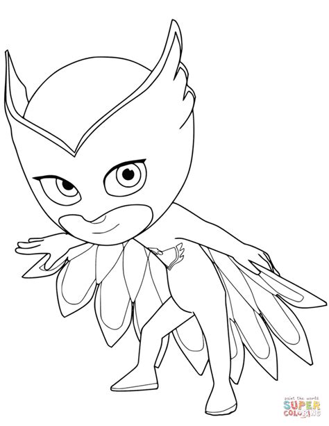 Owlette from PJ Masks coloring page | Free Printable Coloring Pages