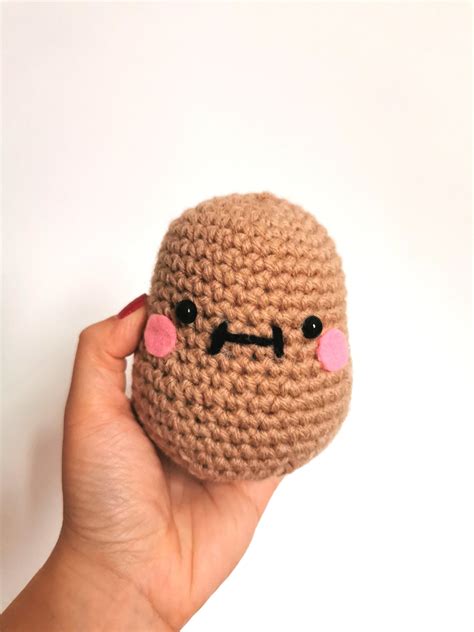 Potato plush crochet cute potato plush potato amigurumi | Etsy