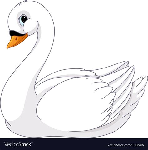 Image of swan on white background. Download a Free Preview or High Quality Adobe Illustrator Ai ...