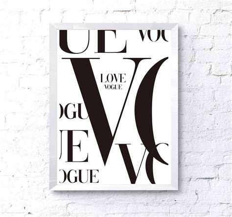 Vogue font print Set of 5 Printable Digital Fashion Wall | Etsy