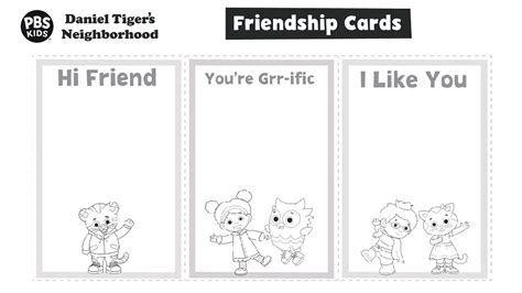 Friendship Cards | Kids Coloring Pages | PBS KIDS for Parents