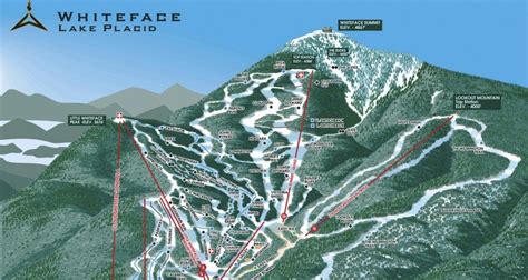 Trail Map | Whiteface Mountain | Whiteface mountain, Whiteface, Lake placid