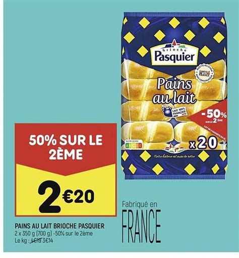 Promo Pains Au Lait Brioche Pasquier chez Leader Price - iCatalogue.fr