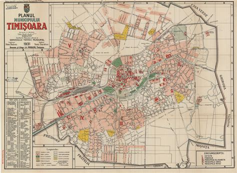Timișoara, ROMANIA: Planul Municipiului Timișoara. - Daša Pahor
