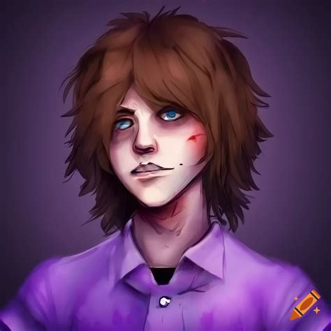 Digital artwork of michael afton from fnaf