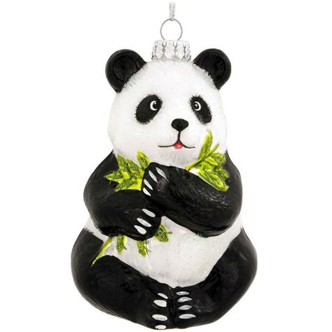 Panda Glass Ornament | Personalized christmas ornaments, Christmas ...