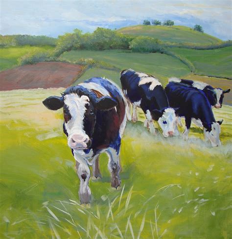 "Holstein Friesian Cows Painting" by MikeJory | Redbubble