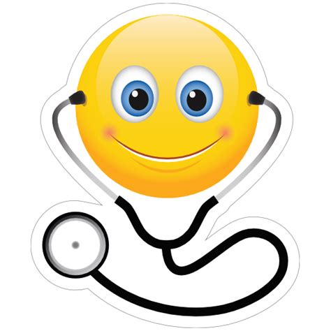 Cute Doctor with Stethoscope Emoji Sticker