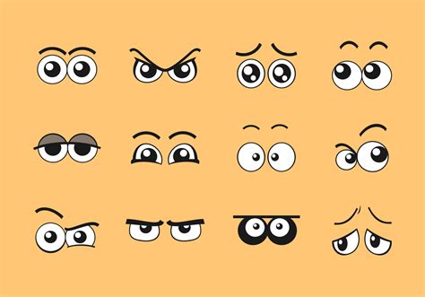 Ojos de dibujos animados Vector Set 524560 Vector en Vecteezy