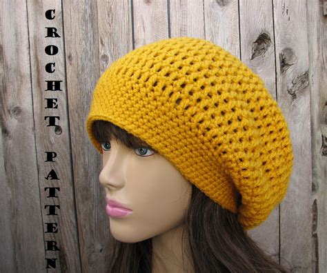 CROCHET PATTERN!!! Crochet Hat - Slouchy Hat, Crochet Pattern PDF,Easy, Great For Beginners ...