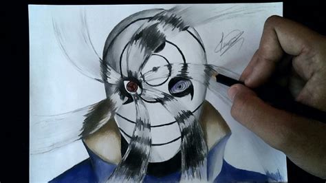 Speed Drawing Obito Uchiha war mask - Desenhando Obito Uchiha - YouTube