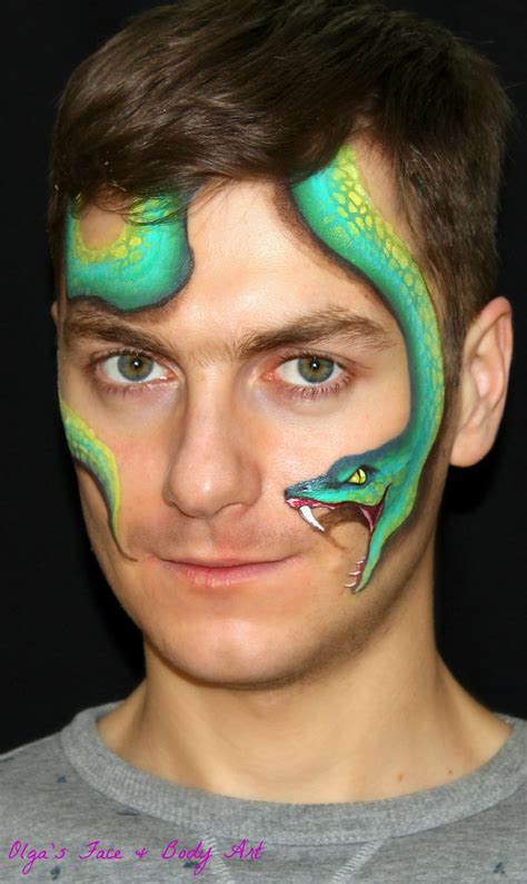 Fast and easy face painting tutorial for painting a realistic snake ...