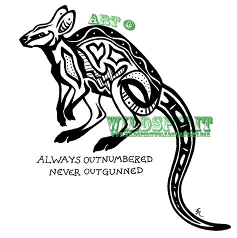 Aboriginal Wallaby Tattoo by WildSpiritWolf on DeviantArt