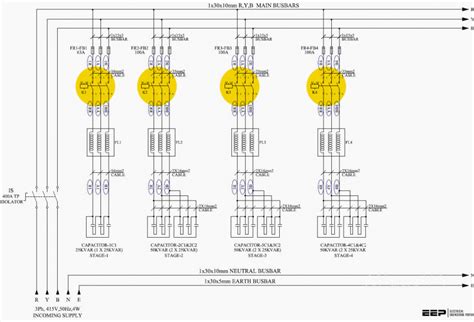 Inside the capacitor bank panel: Power factor correction, calculation and schematics | EEP