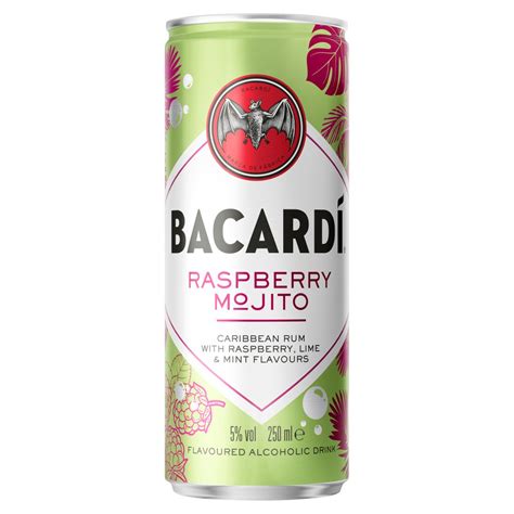 BACARDÍ Raspberry Mojito Premix Rum Cocktail, 25cl | Bestway Wholesale