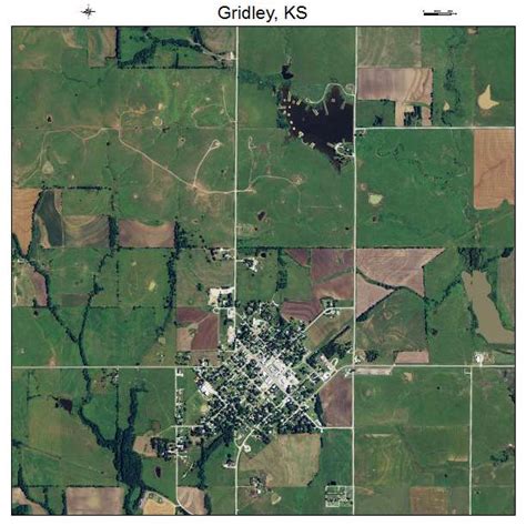 Aerial Photography Map of Gridley, KS Kansas