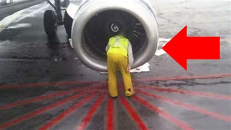 Ground Crew Sucked Into a Jet Engine - YouTube