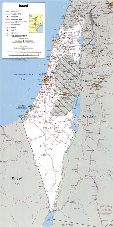 Maps of Gaza Strip | Detailed map of Gaza Strip in English | Road map ...