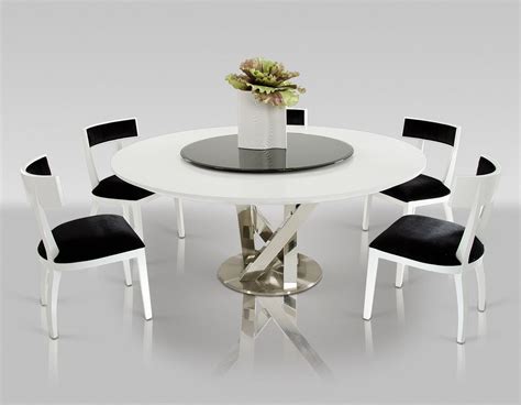Modern Round Dining Table Set For 6 - Instituto