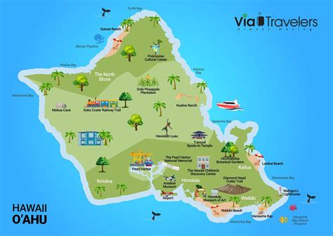 Map of Oahu, Hawaii Tourist Attractions | If you use this ph… | Flickr