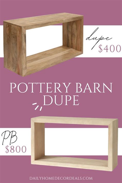 Amazing dupe for Pottery Barn's folsom open console table. wood pine ...
