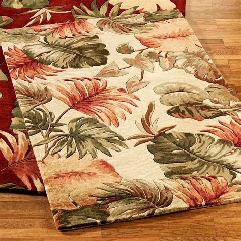 Palm Leaf Tropical Area Rugs