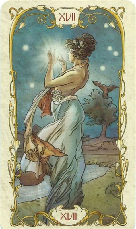 Mucha Tarot The Star | Tarot cards art, Tarot mucha, Tarot art