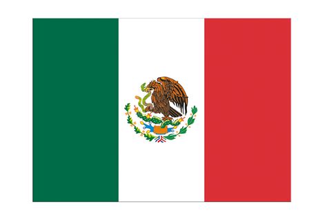 Mexico - Flag Sticker 3x4", 5 pcs