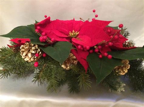 Christmas Centerpiece Poinsettia Centerpiece Red Poinsettia - Etsy