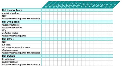 Printable+Blank+Monthly+Chore+Charts | Family chore charts, Chore chart ...