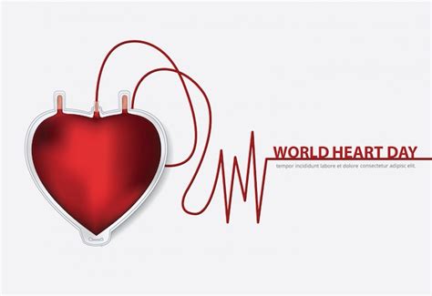 Free Vector | World Heart Day Poster Design Template Vector Illustration