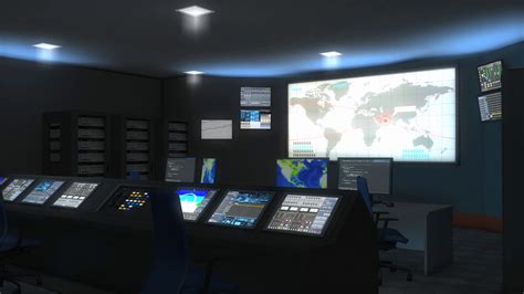 Command center(enhanced version), control, military, monitor, security, space, global. Motion ...