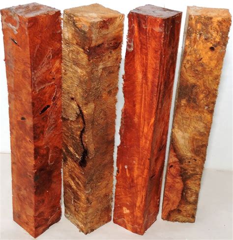 4 Amboyna Burl Blanks For Penturing Projects Amboyna Burl Hardwood Woodworking | Amboyna burl ...