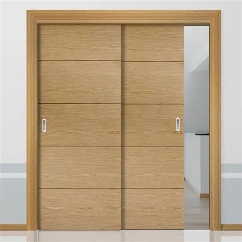 Brown Wood Wooden Sliding Door at best price in Mohali | ID: 20722178555