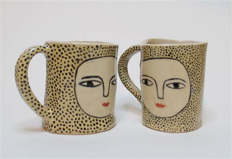 Two Wonky Polka Dot - Ceramic Espresso Cups - handmade | Handmade pottery, Ceramics pottery art ...
