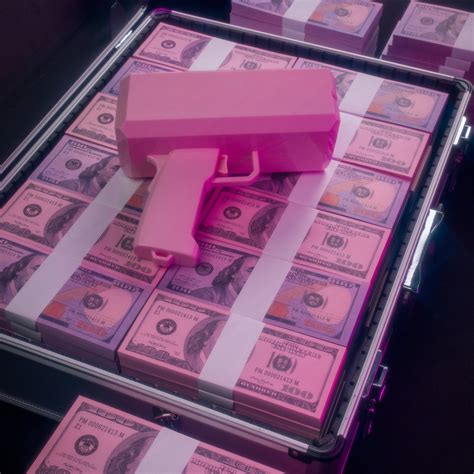 Pink Money Bills Money Gun Bundle Pink New Series 100 Dollar Novelty Prop Money Bills Full Print ...