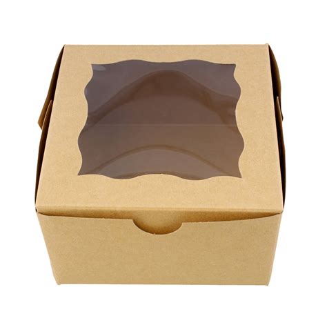 Spec101 | Brown Bakery Boxes with Window 25pk – Cake Boxes Party Favor Boxes - Walmart.com ...