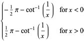 Inverse Cotangent -- from Wolfram MathWorld