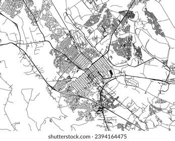 Vector City Map Rustenburg South Africa Stock Vector (Royalty Free ...