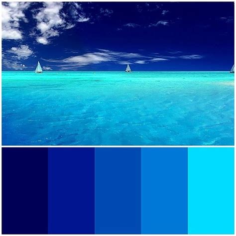 68f3dbd6522d364f4d373f301b1ffc22.jpg (580×580) | Ocean color palette, Blue colour palette, Blue ...