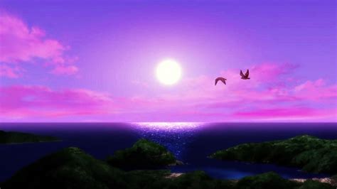 Purple Sunset Anime Wallpapers - Wallpaper Cave