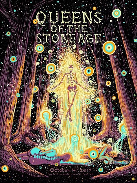 Queens of the Stone Age - James Eads - 2017 ---- | Concert poster art, Rock poster art, Poster art